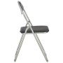 Klappbare Esszimmerstühle 2 Einheiten aus schwarzem Kunstleder von vidaXL, Essstühle - Ref: Foro24-284407, Preis: 69,22 €, Ra...