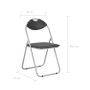 Klappbare Esszimmerstühle 2 Einheiten aus schwarzem Kunstleder von vidaXL, Essstühle - Ref: Foro24-284407, Preis: 69,22 €, Ra...