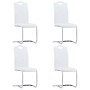 Cantilever dining chairs 4 units white synthetic leather by vidaXL, dining chairs - Ref: Foro24-281778, Price: 297,36 €, Disc...