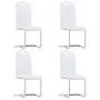 Sillas de comedor voladizas 4 unidades cuero sintético blanco de vidaXL, Sillas de comedor - Ref: Foro24-281778, Precio: 291,...