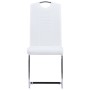 Freischwinger Esszimmerstühle 4 Einheiten Kunstleder weiß von vidaXL, Essstühle - Ref: Foro24-281778, Preis: 297,36 €, Rabatt: %