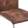 Freischwinger Esszimmerstühle 4 Stk. Kunstveloursleder braun von vidaXL, Essstühle - Ref: Foro24-281784, Preis: 307,36 €, Rab...
