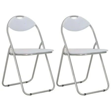 Klappbare Esszimmerstühle 2 Einheiten Kunstleder weiß von vidaXL, Essstühle - Ref: Foro24-284408, Preis: 72,81 €, Rabatt: %