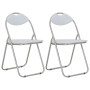 Folding dining chairs, 2 units, white synthetic leather by vidaXL, dining chairs - Ref: Foro24-284408, Price: 71,09 €, Discou...