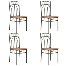 Esszimmerstühle 4 Einheiten braunes MDF von vidaXL, Essstühle - Ref: Foro24-281398, Preis: 121,79 €, Rabatt: %