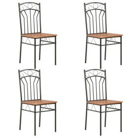 Sillas de comedor 4 unidades MDF marrón de vidaXL, Sillas de comedor - Ref: Foro24-281398, Precio: 129,18 €, Descuento: %