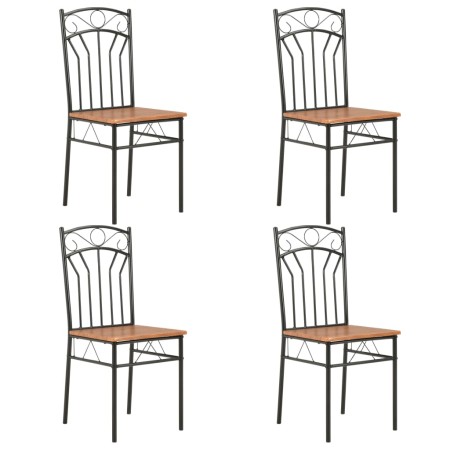 Esszimmerstühle 4 Einheiten braunes MDF von vidaXL, Essstühle - Ref: Foro24-281398, Preis: 129,18 €, Rabatt: %