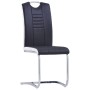 Sillas voladizas de comedor 6 unidades cuero sintético negro de vidaXL, Sillas de comedor - Ref: Foro24-278832, Precio: 503,0...