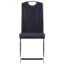 Sillas voladizas de comedor 6 unidades cuero sintético negro de vidaXL, Sillas de comedor - Ref: Foro24-278832, Precio: 503,0...