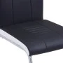6 black synthetic leather cantilever dining chairs by vidaXL, dining chairs - Ref: Foro24-278832, Price: 471,54 €, Discount: %
