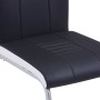 Sillas voladizas de comedor 6 unidades cuero sintético negro de vidaXL, Sillas de comedor - Ref: Foro24-278832, Precio: 503,0...