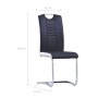 Sillas voladizas de comedor 6 unidades cuero sintético negro de vidaXL, Sillas de comedor - Ref: Foro24-278832, Precio: 503,0...