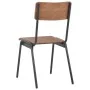 Esszimmerstühle, 4 Stück, massives Sperrholz und brauner Stahl von vidaXL, Essstühle - Ref: Foro24-280085, Preis: 290,09 €, R...