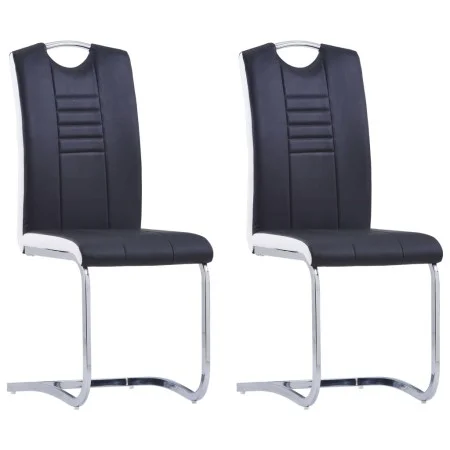 Freischwinger Esszimmerstühle 2 Einheiten Kunstleder schwarz von vidaXL, Essstühle - Ref: Foro24-281771, Preis: 169,34 €, Rab...