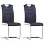 Freischwinger Esszimmerstühle 2 Einheiten Kunstleder schwarz von vidaXL, Essstühle - Ref: Foro24-281771, Preis: 180,57 €, Rab...
