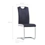Freischwinger Esszimmerstühle 2 Einheiten Kunstleder schwarz von vidaXL, Essstühle - Ref: Foro24-281771, Preis: 169,34 €, Rab...