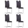 Cantilever dining chairs 4 units brown synthetic leather by vidaXL, dining chairs - Ref: Foro24-281776, Price: 242,16 €, Disc...