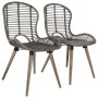Dining chairs 2 units brown natural rattan by vidaXL, dining chairs - Ref: Foro24-246853, Price: 189,92 €, Discount: %