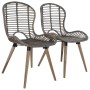 Esszimmerstühle 2 Einheiten braunes Naturrattan von vidaXL, Essstühle - Ref: Foro24-246853, Preis: 192,86 €, Rabatt: %