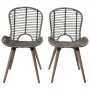 Dining chairs 2 units brown natural rattan by vidaXL, dining chairs - Ref: Foro24-246853, Price: 189,92 €, Discount: %