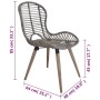 Sillas de comedor 2 unidades ratán natural marrón de vidaXL, Sillas de comedor - Ref: Foro24-246853, Precio: 192,86 €, Descue...