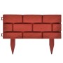 Brick-colored grass separator fence 11 pieces by vidaXL, Garden edging and edging - Ref: Foro24-141257, Price: 36,74 €, Disco...