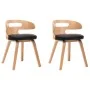Esszimmerstühle 2 Stk. gebogenes Holz und schwarzes Kunstleder von vidaXL, Essstühle - Ref: Foro24-283109, Preis: 213,31 €, R...