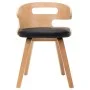 Esszimmerstühle 2 Stk. gebogenes Holz und schwarzes Kunstleder von vidaXL, Essstühle - Ref: Foro24-283109, Preis: 213,31 €, R...