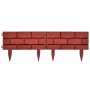 Brick-colored grass separator fence 11 pieces by vidaXL, Garden edging and edging - Ref: Foro24-141257, Price: 36,74 €, Disco...
