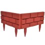 Brick-colored grass separator fence 11 pieces by vidaXL, Garden edging and edging - Ref: Foro24-141257, Price: 36,74 €, Disco...