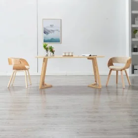 Esszimmerstuhl aus Bugholz und cremefarbenem Kunstleder von vidaXL, Essstühle - Ref: Foro24-283112, Preis: 155,93 €, Rabatt: %