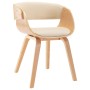 Bentwood and cream synthetic leather dining chair by vidaXL, dining chairs - Ref: Foro24-283112, Price: 158,17 €, Discount: %