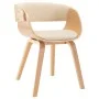 Bentwood and cream synthetic leather dining chair by vidaXL, dining chairs - Ref: Foro24-283112, Price: 150,34 €, Discount: %