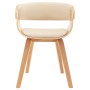 Bentwood and cream synthetic leather dining chair by vidaXL, dining chairs - Ref: Foro24-283112, Price: 158,17 €, Discount: %