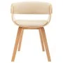 Bentwood and cream synthetic leather dining chair by vidaXL, dining chairs - Ref: Foro24-283112, Price: 150,34 €, Discount: %