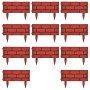 Ziegelfarbener Grastrennzaun 11 Stück von vidaXL, Garteneinfassung und Einfassung - Ref: Foro24-141257, Preis: 36,74 €, Rabat...