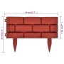 Ziegelfarbener Grastrennzaun 11 Stück von vidaXL, Garteneinfassung und Einfassung - Ref: Foro24-141257, Preis: 36,74 €, Rabat...