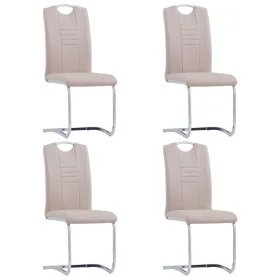 Freischwinger-Esszimmerstühle, 4 Stück, Cappuccino, Kunstleder von vidaXL, Essstühle - Ref: Foro24-281780, Preis: 307,39 €, R...