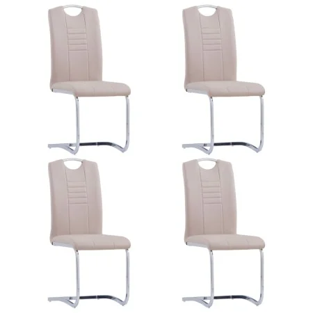 Freischwinger-Esszimmerstühle, 4 Stück, Cappuccino, Kunstleder von vidaXL, Essstühle - Ref: Foro24-281780, Preis: 307,13 €, R...