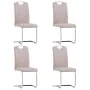 Freischwinger-Esszimmerstühle, 4 Stück, Cappuccino, Kunstleder von vidaXL, Essstühle - Ref: Foro24-281780, Preis: 307,13 €, R...