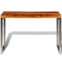 Dining table with steel legs and solid sheesham wood by vidaXL, Kitchen and dining tables - Ref: Foro24-242126, Price: 136,91...