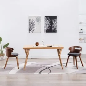 Sillas de comedor 2 unidades madera curvada y tela gris oscuro von vidaXL, Essstühle - Ref: Foro24-283107, Preis: 272,27 €, R...
