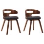 Sillas de comedor 2 unidades madera curvada y tela gris oscuro von vidaXL, Essstühle - Ref: Foro24-283107, Preis: 277,97 €, R...
