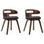 Sillas de comedor 2 unidades madera curvada y tela gris oscuro by vidaXL, dining chairs - Ref: Foro24-283107, Price: 272,27 €...