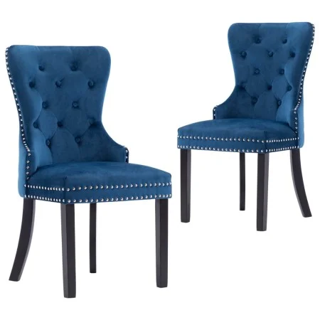 Esszimmerstühle 2 Einheiten blauer Samt von vidaXL, Essstühle - Ref: Foro24-287958, Preis: 286,31 €, Rabatt: %