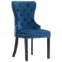 Esszimmerstühle 2 Einheiten blauer Samt von vidaXL, Essstühle - Ref: Foro24-287958, Preis: 286,31 €, Rabatt: %