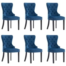 Esszimmerstühle 6 Einheiten blauer Samt von vidaXL, Essstühle - Ref: Foro24-3055872, Preis: 905,96 €, Rabatt: %
