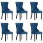 Esszimmerstühle 6 Einheiten blauer Samt von vidaXL, Essstühle - Ref: Foro24-3055872, Preis: 905,96 €, Rabatt: %