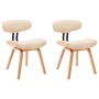 Sillas de comedor 2 uds madera curvada y cuero sintético crema von vidaXL, Essstühle - Ref: Foro24-283124, Preis: 270,02 €, R...