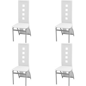 Dining chairs 4 units white synthetic leather by vidaXL, dining chairs - Ref: Foro24-243647, Price: 255,23 €, Discount: %